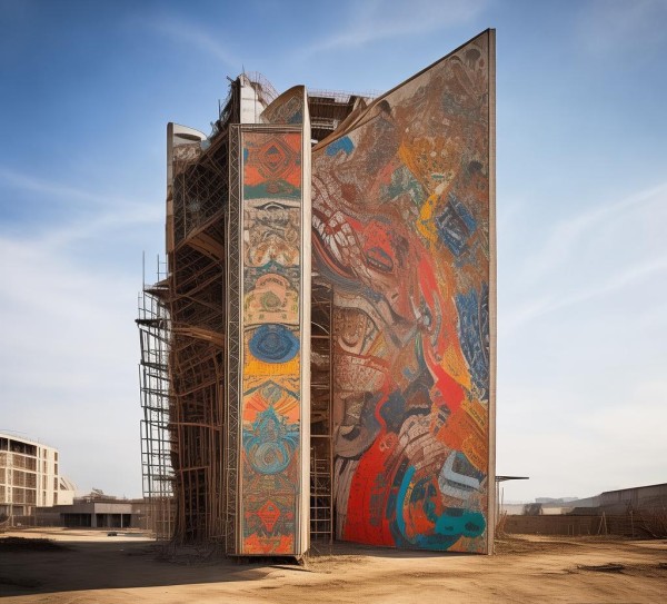 工程中的文化墙，建筑的科学与艺术的完美融合