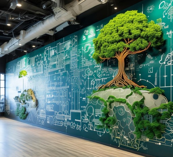 企业工程文化墙，构建可持续发展的企业核心